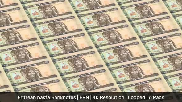 Eritrea Banknotes Money / Eritrean nakfa / Currency Nfk / ERN/ | 6 Pack | - 4K