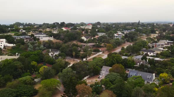 Drone Flying Over Residential Area in South Africa