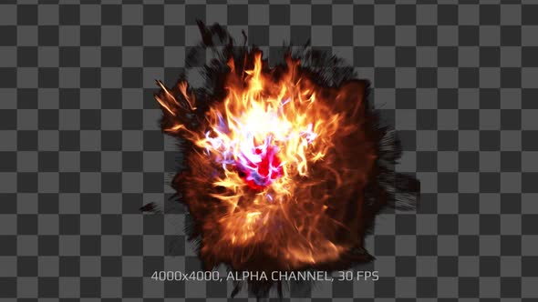 Colorful Smoke Reveal - 4000x4000, Alpha Channel alt