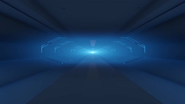 Blue Corridor VJ Looped