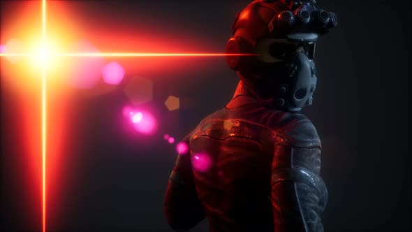 Cyberpunk Young Woman, Futuristic Style alt