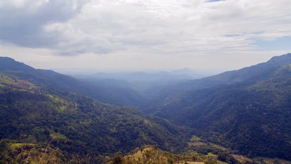 Beautiful Mountain Valley Landscape in Ella, Sri Lanka 