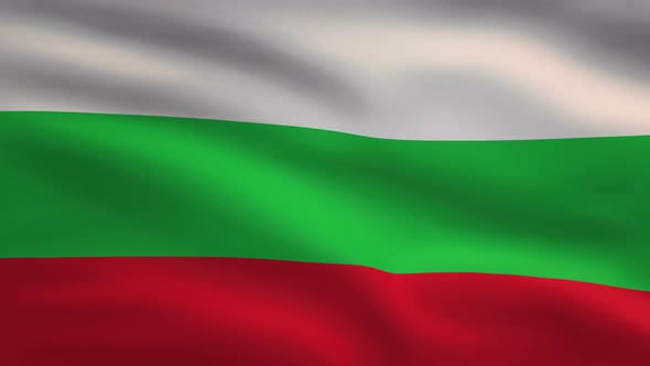 Bulgaria Windy Flag Background 4K