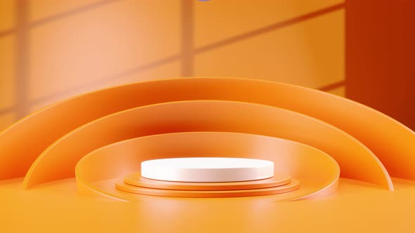 The Appearance of a Pink Tube of Cream on an Orange Background