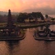 Aerial View of Pura Ulun Danu Bratan at Sunset - VideoHive Item for Sale
