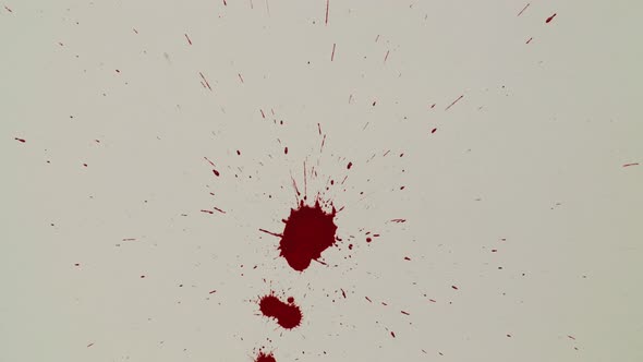 Red Blood Drips on the White Paper