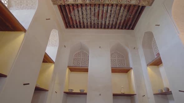 Interior of Jabreen Castle in Oman