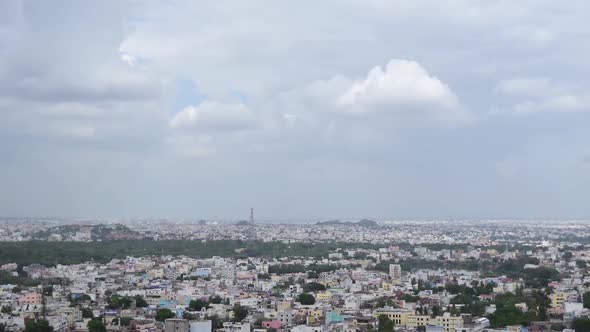 A timelapse of Hyderabad city from Golconda Fort.