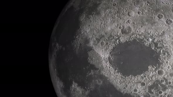 Concept-UR1 View of the Realistic Moon from Space