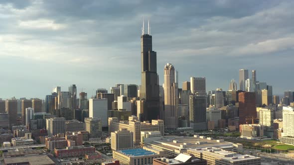 Chicago Skyline - Aerial View 