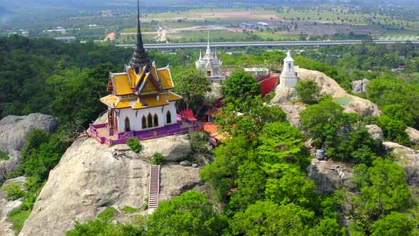 Aerial View of Wat Phra Phutthachai in Saraburi Thailand alt