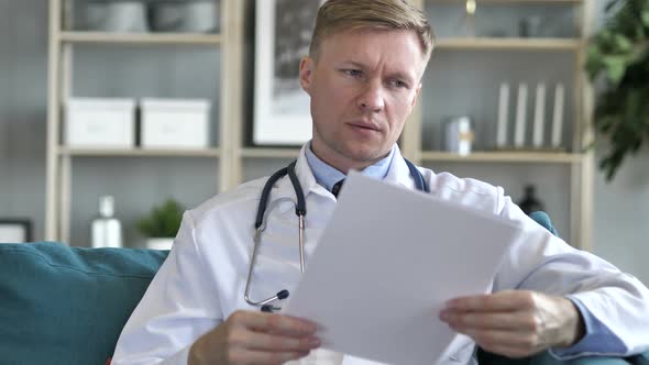 Doctor After Reading Giving Patient Medical Report