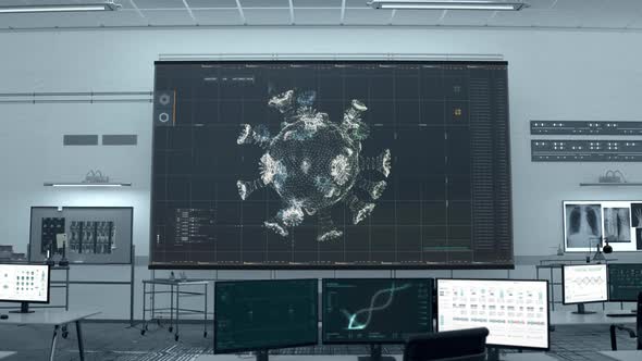 Computer Tech In Spy Operation Control Room Scanning Belarus On Map For Data alt