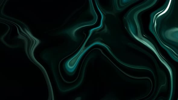 Abstract Cyan Dark Marble Liquid Animated Background