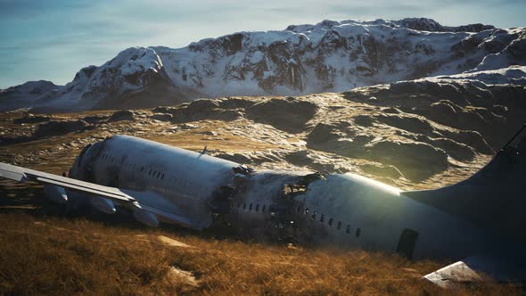 Plane Crashed on a Mountain alt