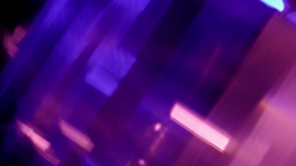 Lights Glare and Rays in Pink, Purple and Blue Abstract. Natural Crystal Light