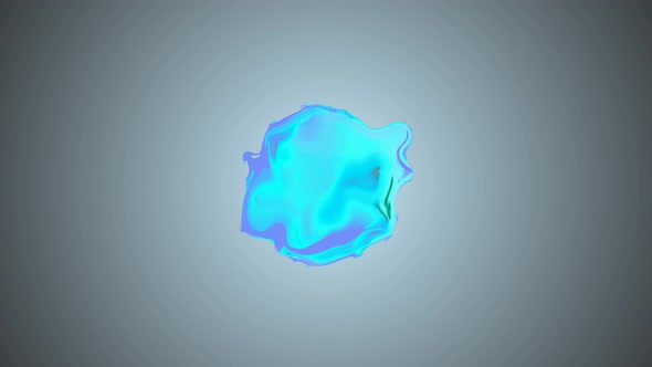 Aqua 3d Liquid animation On White Background