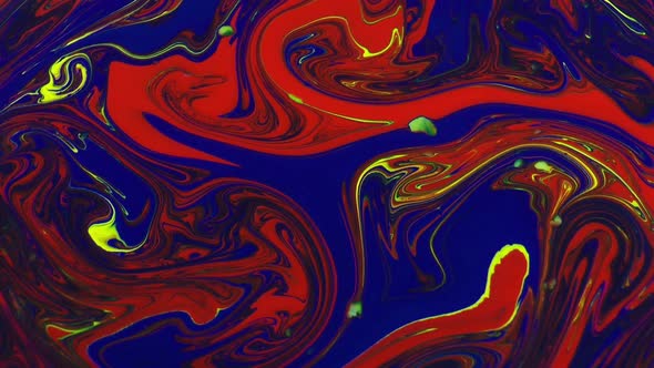 Abstract Psychedelic Liquid Paint Splashing Swirl Colour Mix Art Design alt