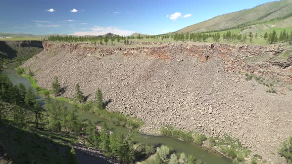 Deep Cleft Between Escarpments of Stony Canyon Geological Formation