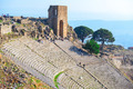 The giant Hellenistic theatre of Pergamon on top of Kale Hill. Pergamon Ancient City. - PhotoDune Item for Sale