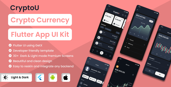 CryptoU - Cryptocurrency App Flutter UI Kit