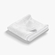 White Folded Bath Towel - terry shower beach towel - 3DOcean Item for Sale