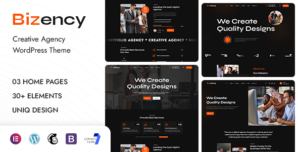 Bizency - Creative Agency & Portfolio WordPress Theme
