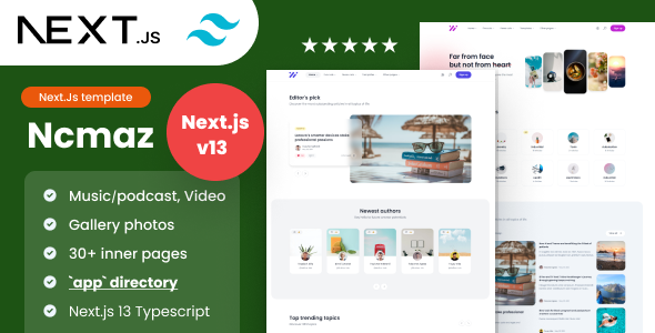 Ncmaz – Blog, News Magazine NextJs Template