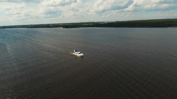 Speed Boat on the River.