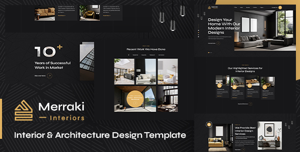 Merraki | Interiors & Architecture PSD Template