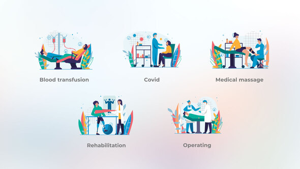 Hospital buildings - Medical concepts