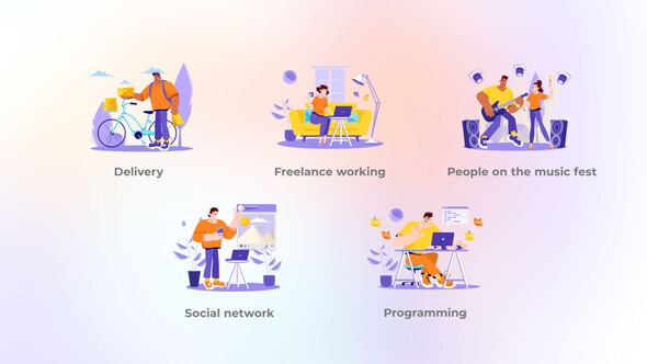 Freelance working - Big Character Tool Set Concept alt