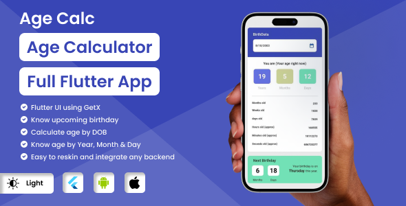 Age Calculator Flutter Full Application