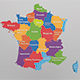 France State Map - 3DOcean Item for Sale