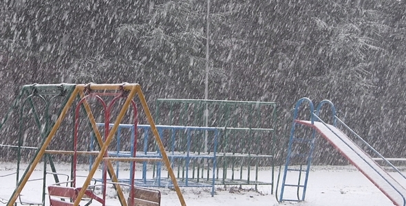 Snow And Playground