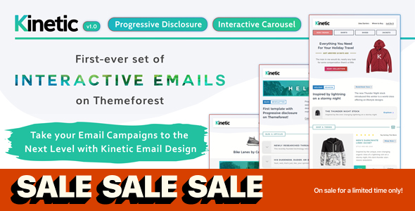 Kinetic - Set of 12 Interactive Email Templates