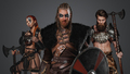 Fierce viking with fur and armor against gray background - PhotoDune Item for Sale