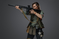 Attacking female mercenary in setting of post apocalypse - PhotoDune Item for Sale