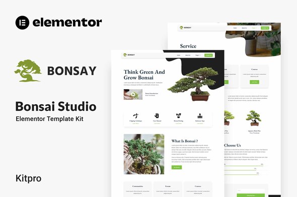 Bonsay - Bonsai Studio Elementor Template Kit