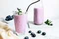 Homemade blueberry smoothie with fresh blueberries. Diets and detox. Healthy refreshing drink - PhotoDune Item for Sale