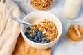 Fresh fragrant homemade granola made from oatmeal, honey and nuts. Balanced breakfast or snack - PhotoDune Item for Sale