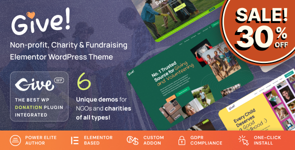 Give - NGO & Charity WordPress Theme