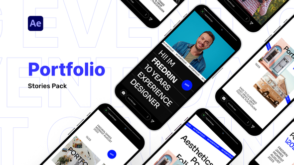Portfolio Stories Pack Video Display After Effect Template alt