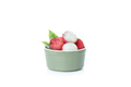 Concept of tasty and delicious exotic fruit - Lychee, isolated on white background - PhotoDune Item for Sale