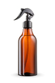 Amber brown blank plastic trigger sprayer detergent bottle isolated on white background. - PhotoDune Item for Sale