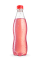 Pink soda sparkling water in a plastic bottle. Isolated on white. - PhotoDune Item for Sale