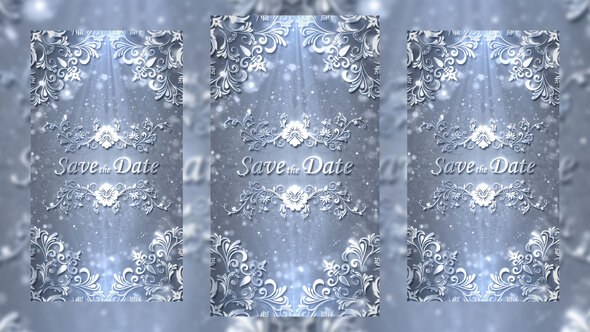 Luxury Silver Wedding Invitation alt