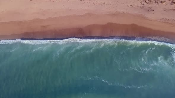 Beach shore from above