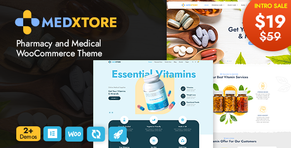 MedXtore – Pharmacy and Medical Elementor WooCommerce Theme