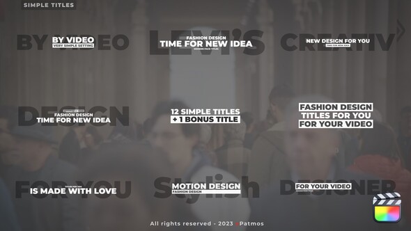 Simple Titles v1.0 | Final Cut Pro
